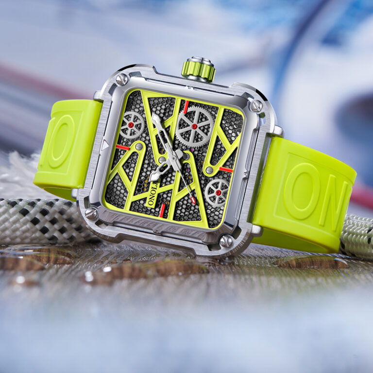 Luxus Männer Uhr Fashion Hollow Full Automatic Uhren Männer Silikonband wasserdichte Armbanduhruhr – Bild 2