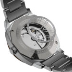 Herren Holzuhr mit Edelstahl Automatische Mechanische Skelett Armbanduhr 45 mm – Bild 4