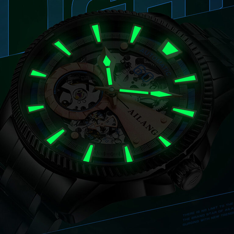 Herrenuhr Mechanische Armbanduhr Skelett Uhr Automatisch wasserdicht – Bild 3