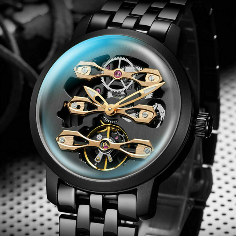 1374286691-1.jpg Watch hollow flywheel fashion style automatic men's watch waterproof stainless steel clock gear – Bild 5