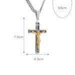 Edelstahl Anhänger Kreuz Christus Jesus Christus Kruzifix Halskette Schmuck Schmuck – Bild 5