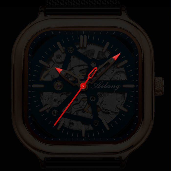 Armbanduhr Herrenuhr Automatische Mechanische Uhr Lederarmband – Bild 6