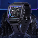 Herren Skelett automatisch mechanische Herren Uhrenmodische modische wasserdichte Uhr Square große Zifferblattuhr – Bild 2