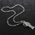 Skelettketten Halskette Anhänger Schmuck Edelstahl Santa Muerte Charme – Bild 4