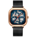 Armbanduhr Herrenuhr Automatische Mechanische Uhr Lederarmband – Bild 3