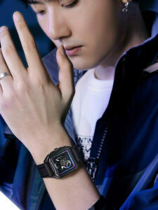 Herren Skelett automatisch mechanische Herren Uhrenmodische modische wasserdichte Uhr Square große Zifferblattuhr – Bild 5