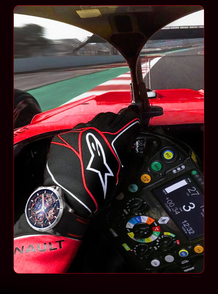 Modedesign Herren Uhr Watch Wasserdichte automatische mechanische Uhren roter Gummigurt für Männer – Bild 3