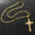 Jesus Cross Crucifix Anhänger Halskette Edelstahl katholisches Roman Kreuz – Bild 4