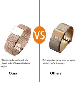 Strap For Apple Watch Series 6 7 Band SE 5 4 Milanese Stainless Steel Bracelet – Bild 6