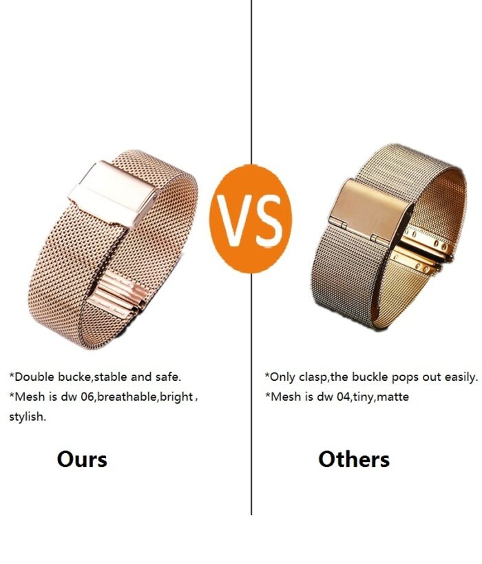 Strap For Apple Watch Series 6 7 Band SE 5 4 Milanese Stainless Steel Bracelet – Bild 6