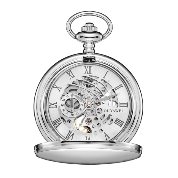 Mechanische Handaufzug Taschenuhr Männer Retro Vintage Anhänger Spezielle Skeleton Design Uhr Uhren
