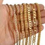 Gold Halskette Kette für Männer Frauen Halsketten Königskette Edelstahl – Bild 4