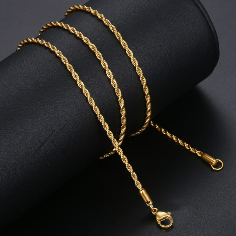 H93a992bc2e70434f8112e5c348db6f3bw.jpg Gold Halskette Kette für Männer Frauen Halsketten Königskette Edelstahl – Bild 5