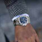 Mechanische Automatik Armbanduhr mit Kristallen besetzt und Mondphasenanzeige – Bild 3