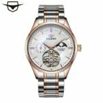 Herrenuhr Automatikuhr mit Edelstahl Monats-, Mondphasenanzeige versch. Farben – Bild 5