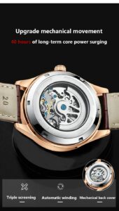 AULANG 2021 Sports Automatic Watch Men's Skeleton Mechanical Watch Waterproof Openwork Sapphire Crystal Wrist Watches for Men – Bild 5