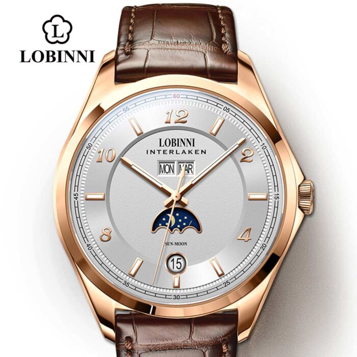 Lobinni Original Design Automatic Herren Uhren Top Luxusmarkengeschäft Montre Homme Seagull Herren Mechanical Watch Dropship – Bild 1