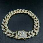 Hochwertiger 51G Hip Hop Full AAA Stone Bling Iced Out Pave Herrenarmband Miami Cuban Link Chain Armbänder für Männer Schmuck – Bild 4