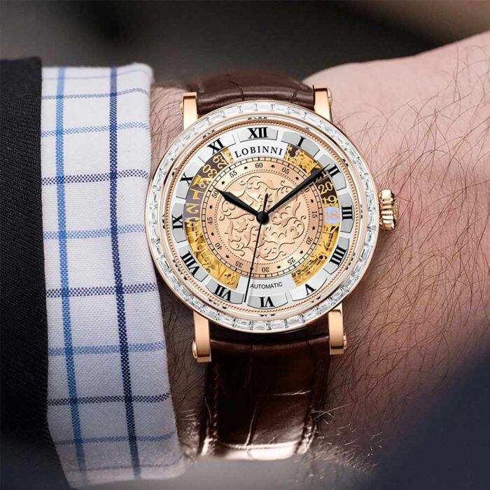 luxury wristwatch clock vintage reloj mechanical watch original design relogios masculino waterproof relojes hombre – Bild 1
