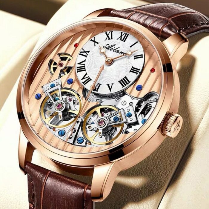 Ailang new authentic watch black technology famous mechanical watch automatic waterproof men's watch hollow men – Bild 1