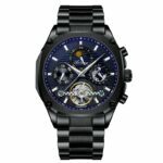 Square Men Watch Top Brand Mens Mechanical Watches Automatic Skeleton Watch Men Calendar