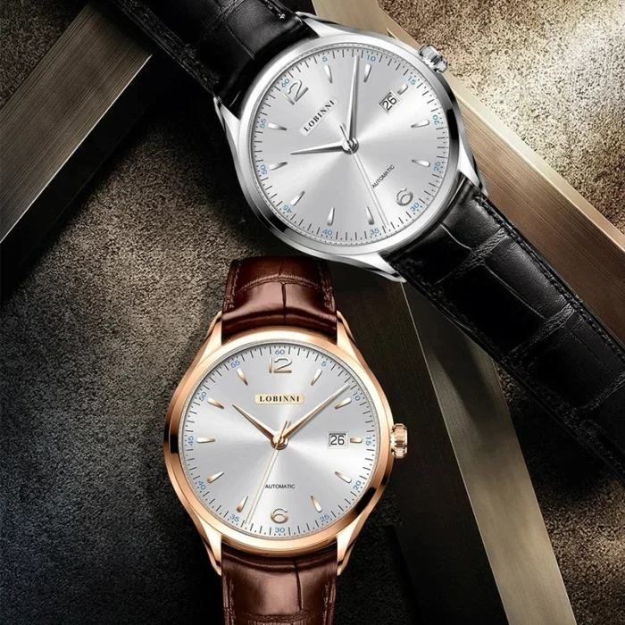 LOBINNI Luxury Men Dress Watch Seagull ST2130 Sunray Dial Classic Business Automatic Mechanical Sapphire – Bild 3