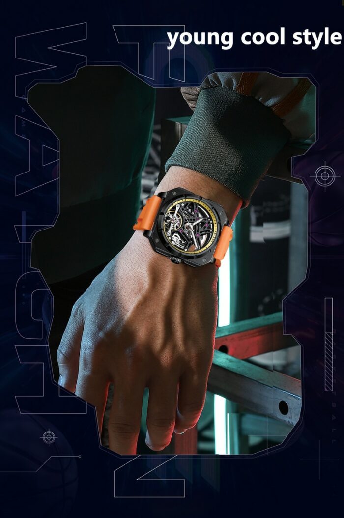 2022 AILANG New Luxury Men Mechanical Wristwatches 10Bar Waterproof Automatic Watch Square rubber band Sports Watch for Men – Bild 5