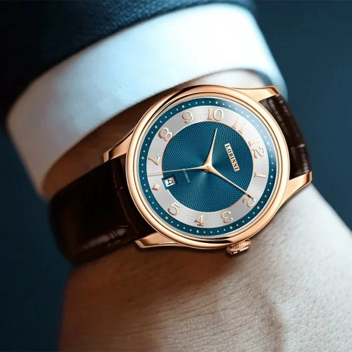 LOBINNI Luxury Men Dress Watch Clous de Paris Dial Miyota 8215 Automatic Mechanical Watches Sapphire Simple Men's Wrist – Bild 3