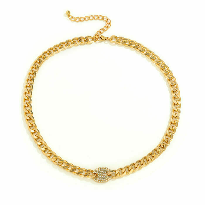 Eced Strassestones Tenniskette Anhänger Halskette Hip Hop Curb Cuban Cz Bling Chunky Jewelry Steampunk Männer neu – Bild 6