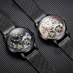 Männer Uhr automatisch mechanisch qualitativ Roman Doppelpendel Leder Herrenuhr – Bild 3