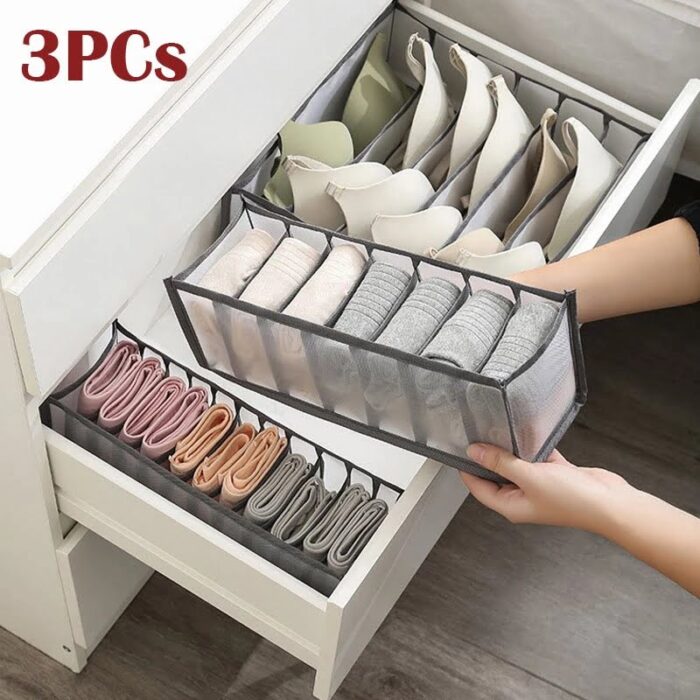 2/3pcs Unterwäsche Schubladen Organizer Aufbewahrungsbox falten Kleiderschrank Organisatoren Schublade Aufbewahrungsboxen für Unterhosen Socken BH – Bild 1