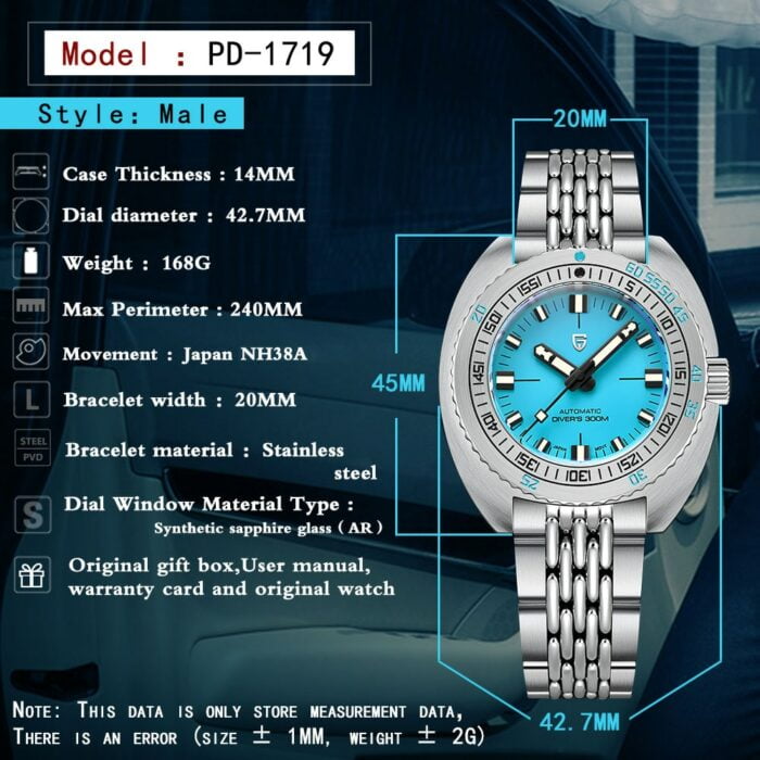 PAGANI DESIGN: Neue mechanische Herrenuhr aus Saphir und 316L Edelstahl - 30 bar wasserdicht – Bild 5