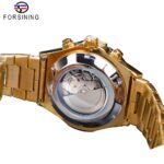Forsining Herren-Uhren mit goldenem Kalender, mechanischem Uhrwerk und automatischem Aufzug – Bild 4