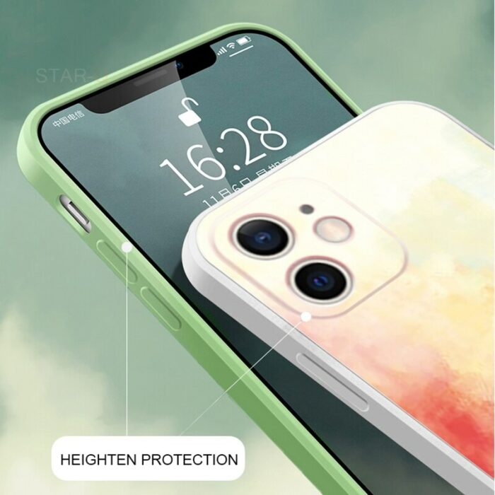 Square Soft Silicone Phone Case For Oppo Realme 8 7 Pro 4g 5g 6 5 6i 5i C3 6s Watercolor Painted Back Cover Realme8 Realme7 – Bild 4