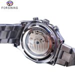 Herrenuhr Automatikuhr mit Mondphase Datum quadratisches Gehäuse aus Edelstahl – Bild 4