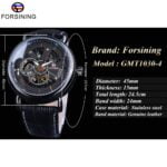 Forsining Luxus Skelett Automatikuhr mit Transparentem Gehäuse & Echtlederband – Bild 3