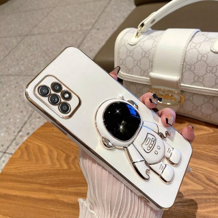 Luxuriöse Vergoldungs-Hülle für Samsung Galaxy: Langlebig, stylische Schutz Astronautenständer-Hülle – Bild 4