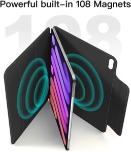 Tablet Hülle für Apple iPad Mini/ Air/ Pro: Magnetisch & Smart Cover mit Schnappverschluss – Bild 2