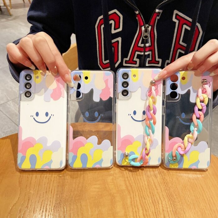 Schützen und Verschönern Sie Ihr Samsung Galaxy mit unserer Smile Face Handkette Hülle – Bild 6