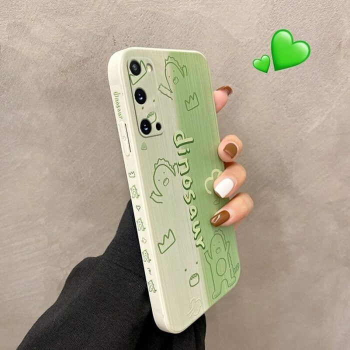 Stylisches Cartoon-Tier Liquid Silikon Case für Samsung Galaxy Serie mit Lensenschutz – Bild 5