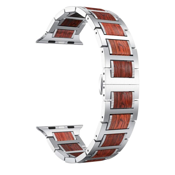 Einzigartiges und elegantes Holzarmband: Kompatibel mit Apple Watch Serie 4, 3, 2, 1 – Bild 2