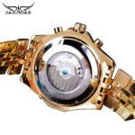 Jaragar Men's Golden Automatic Self-Wind Watch Big Dial Calendar Function Relogio Masculino Mechanical Watches Steel Strap Clock – Bild 4