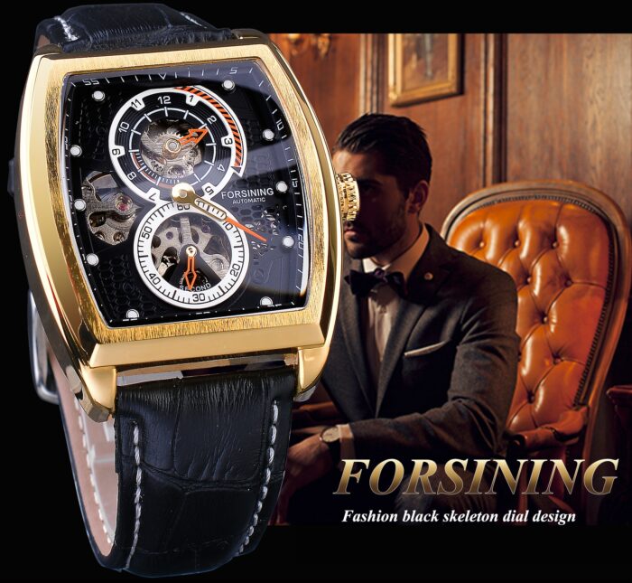 1149081637-1.jpg Forsining 2021 Fashion Two Dial Design Unique Watches Top Brand Luxury Automatic Watch Montre Homme Clock Men Casual Watch – Bild 3