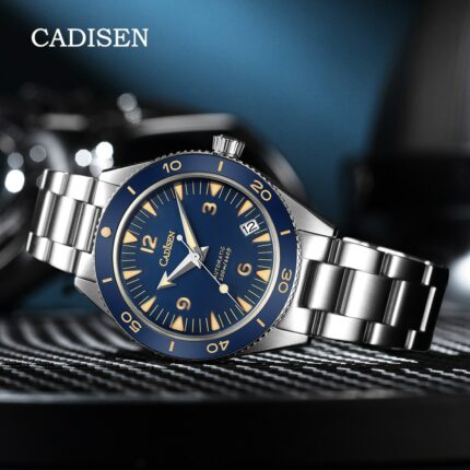 CADISEN 38MM Mens Watches NH35 Luxury Automatic Watch For Men Mechanical Sapphire Crystal 20Bar Waterproof Luminous Reloj Hombre