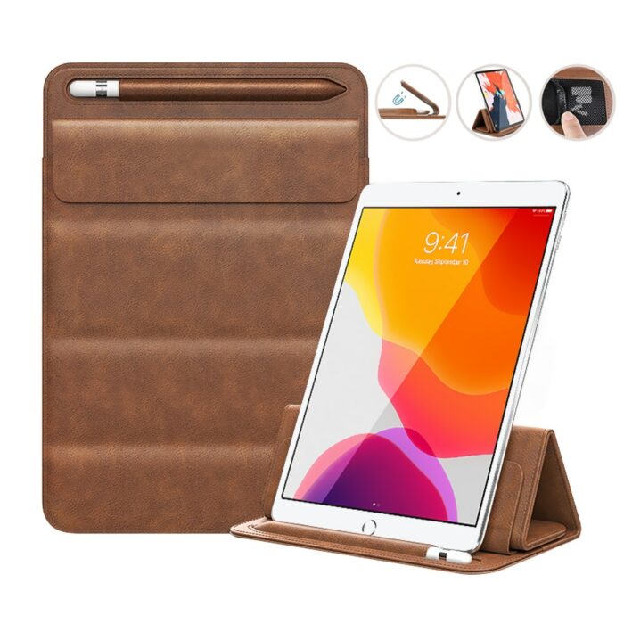 1290700180-1.jpg Sleeve Pouch Bag For iPad Pro 11 12 9 With Pencil Holder PU Leather Cover Case For iPad Pro 11 12.9 Inch 2021 2020 2018 – Bild 1