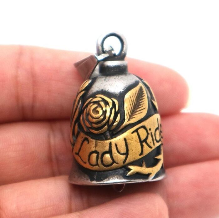 Fashion Cool Motorcycle Vintage Simple Ladies Rose Bell Pendant Necklace for Men Jewelry Gift – Bild 1