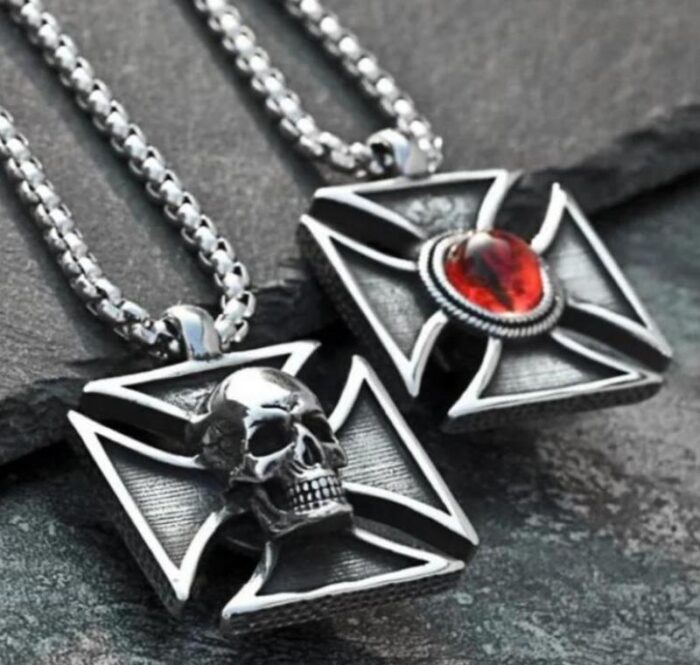 Fashion High Quality Metal Triangle Eye Masonic Vintage Pendant Necklace for Men Jewelry – Bild 5