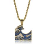 Iced Out Pendant Halskette, Mens/Frauen, buntes Zirkonia, Goldfarben, Hip Hop Charm, Schmuckgeschenk – Bild 3