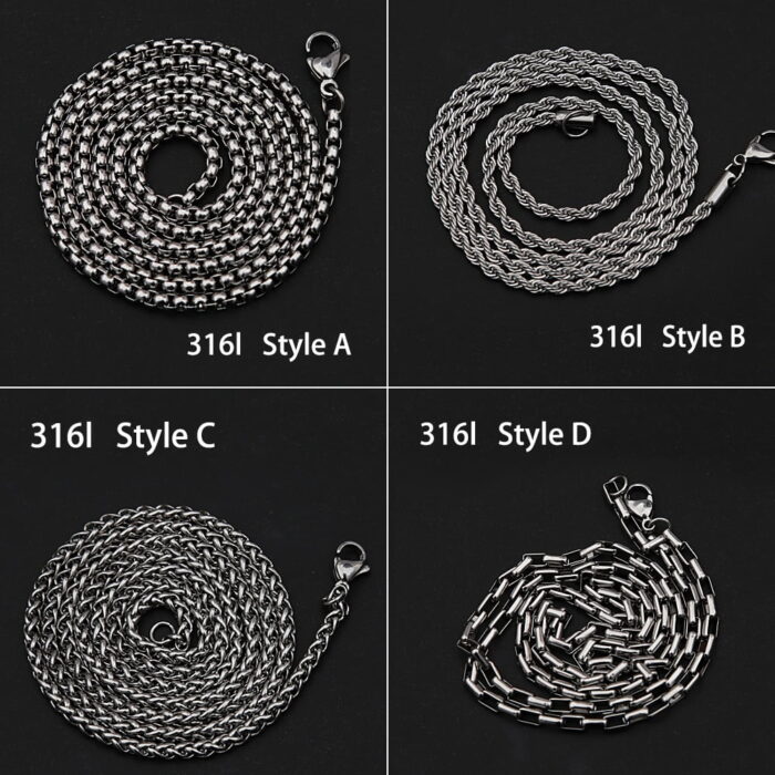 Men Vintage Viking Wolf Pendant Necklace Punk Street Rock Nordic Stainless Steel Odin Wolf Head Necklace Fashion Jewelry – Bild 6