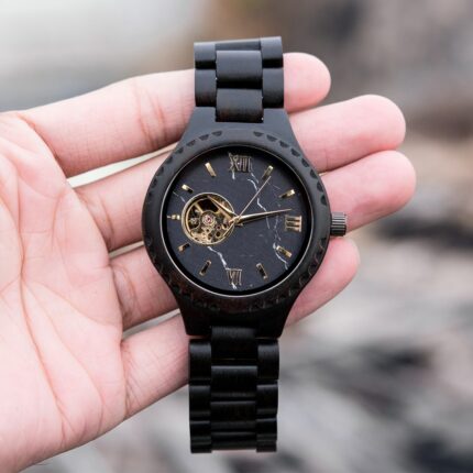 BOBO BIRD Holzuhr automatische Armbanduhr Automatik Uhr Hollow-Carved Unisex